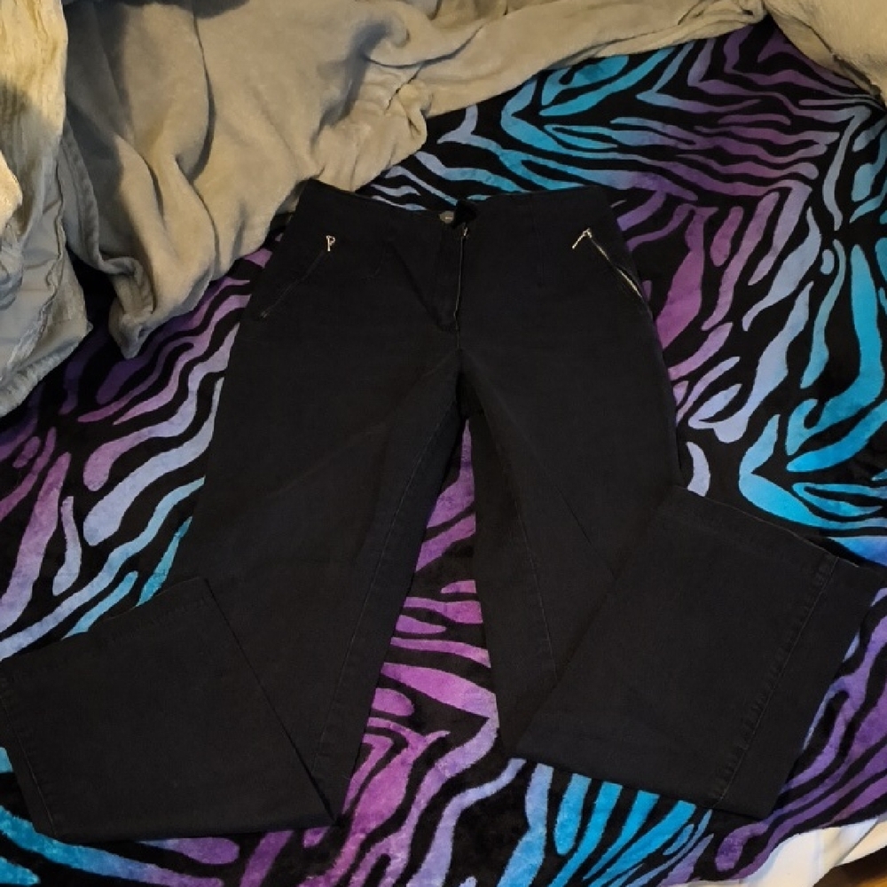 Vanilia | Elegant Black Straight Leg Women's Pants